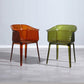 Nordic Style Plastic Dining Armchair Stacking Dining Chair for Restaurant Clearhalo ' kitchen&dining_furn' 'Dining Chairs' 'Dining Tables & Seating' 'dining_chair' 'Furniture' 'furniture_dining_chair' 'Kitchen & Dining Furniture' 'kitchen' 4097046