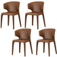 Contemporary Style Metal Dining Side Chair Dining Armless Side Chairs for Kitchen Brown Wingback 4 Piece Set Clearhalo ' kitchen&dining_furn' 'Dining Chairs' 'Dining Tables & Seating' 'dining_chair' 'furn' 'furn_dining_chair' 'Furniture' 'furniture_dining_chair' 'Kitchen & Dining Furniture' 'kitchen' 4097065