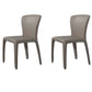 Contemporary Style Metal Dining Side Chair Dining Armless Side Chairs for Kitchen Grey Solid Back 2 Piece Set Clearhalo ' kitchen&dining_furn' 'Dining Chairs' 'Dining Tables & Seating' 'dining_chair' 'furn' 'furn_dining_chair' 'Furniture' 'furniture_dining_chair' 'Kitchen & Dining Furniture' 'kitchen' 4097073