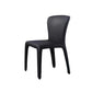 Contemporary Style Metal Dining Side Chair Dining Armless Side Chairs for Kitchen Black Solid Back 1 Piece Clearhalo ' kitchen&dining_furn' 'Dining Chairs' 'Dining Tables & Seating' 'dining_chair' 'furn' 'furn_dining_chair' 'Furniture' 'furniture_dining_chair' 'Kitchen & Dining Furniture' 'kitchen' 4097075