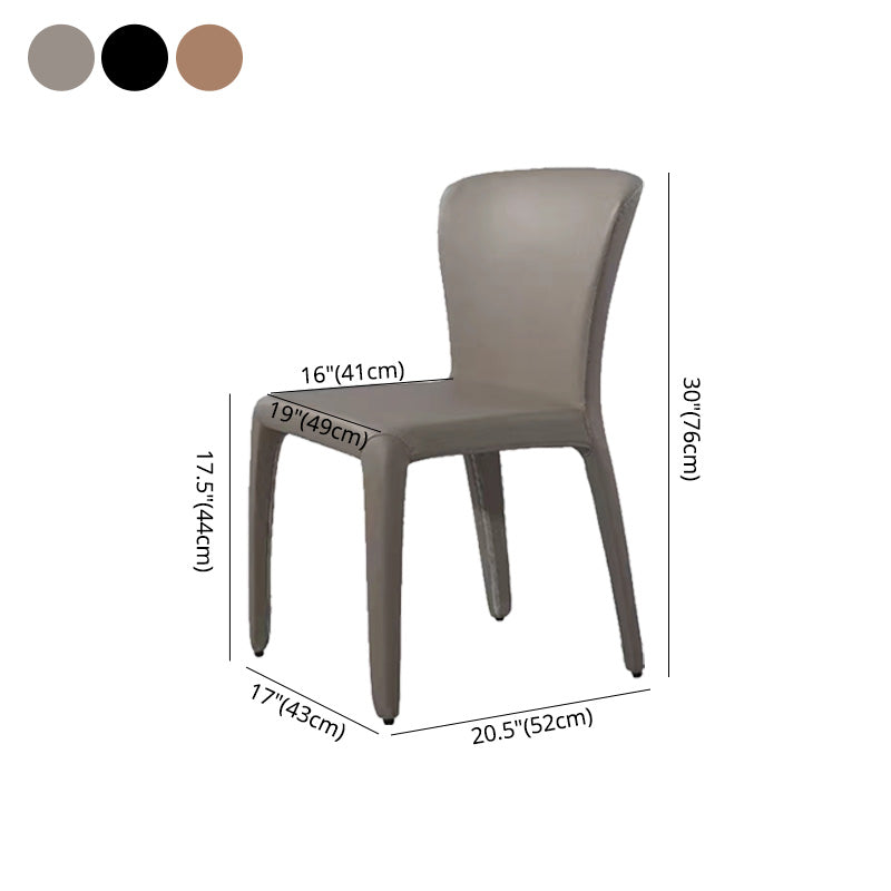 Contemporary Style Metal Dining Side Chair Dining Armless Side Chairs for Kitchen Clearhalo ' kitchen&dining_furn' 'Dining Chairs' 'Dining Tables & Seating' 'dining_chair' 'furn' 'furn_dining_chair' 'Furniture' 'furniture_dining_chair' 'Kitchen & Dining Furniture' 'kitchen' 4097082