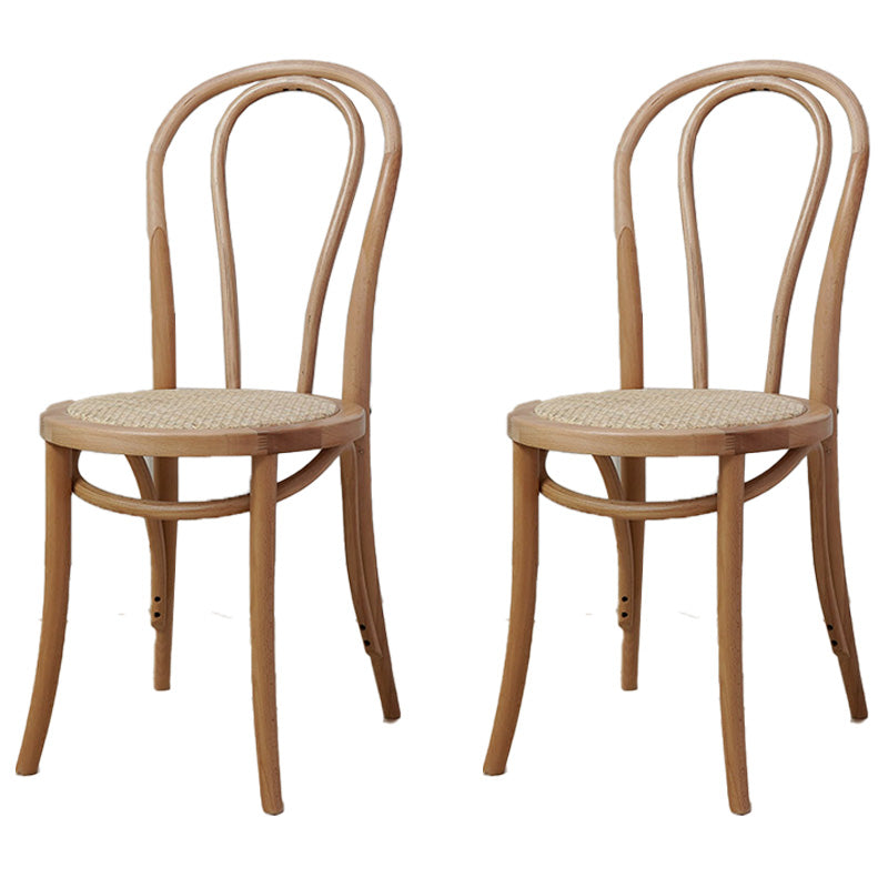 Farmhouse Wood Dining Room Chairs Open Back Dining Armless Chairs for Restaurant Natural 2 Piece Set Clearhalo ' kitchen&dining_furn' 'Dining Chairs' 'Dining Tables & Seating' 'dining_chair' 'furn' 'furn_dining_chair' 'Furniture' 'furniture_dining_chair' 'Kitchen & Dining Furniture' 'kitchen' 4097116