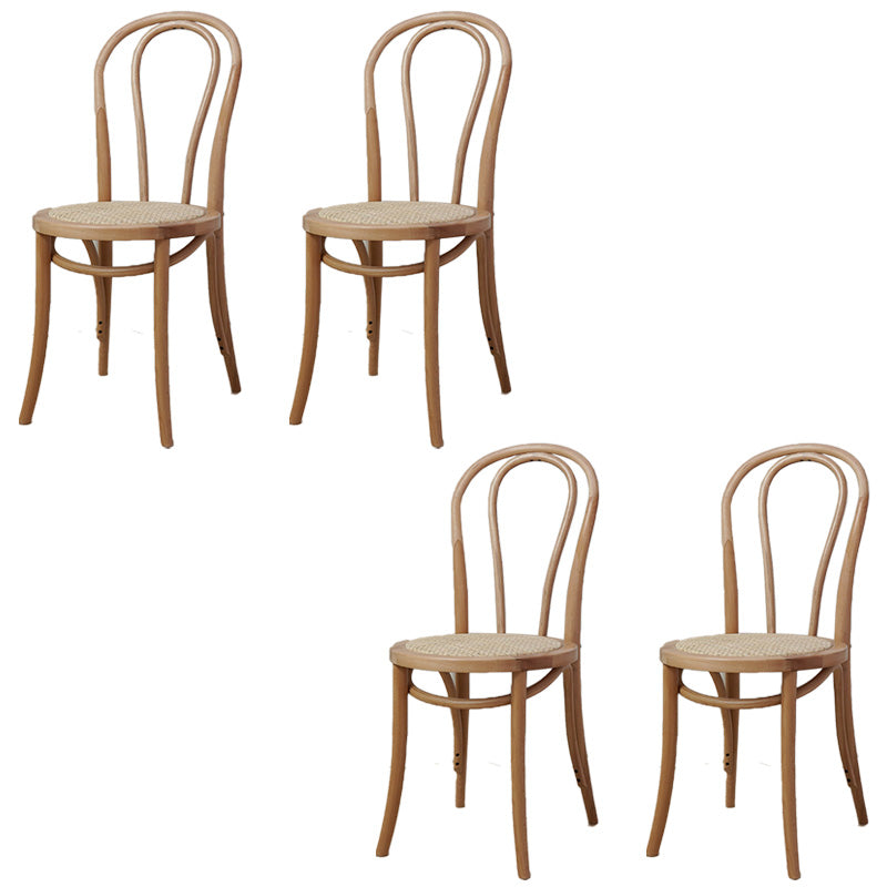 Farmhouse Wood Dining Room Chairs Open Back Dining Armless Chairs for Restaurant Natural 4 Piece Set Clearhalo ' kitchen&dining_furn' 'Dining Chairs' 'Dining Tables & Seating' 'dining_chair' 'furn' 'furn_dining_chair' 'Furniture' 'furniture_dining_chair' 'Kitchen & Dining Furniture' 'kitchen' 4097117