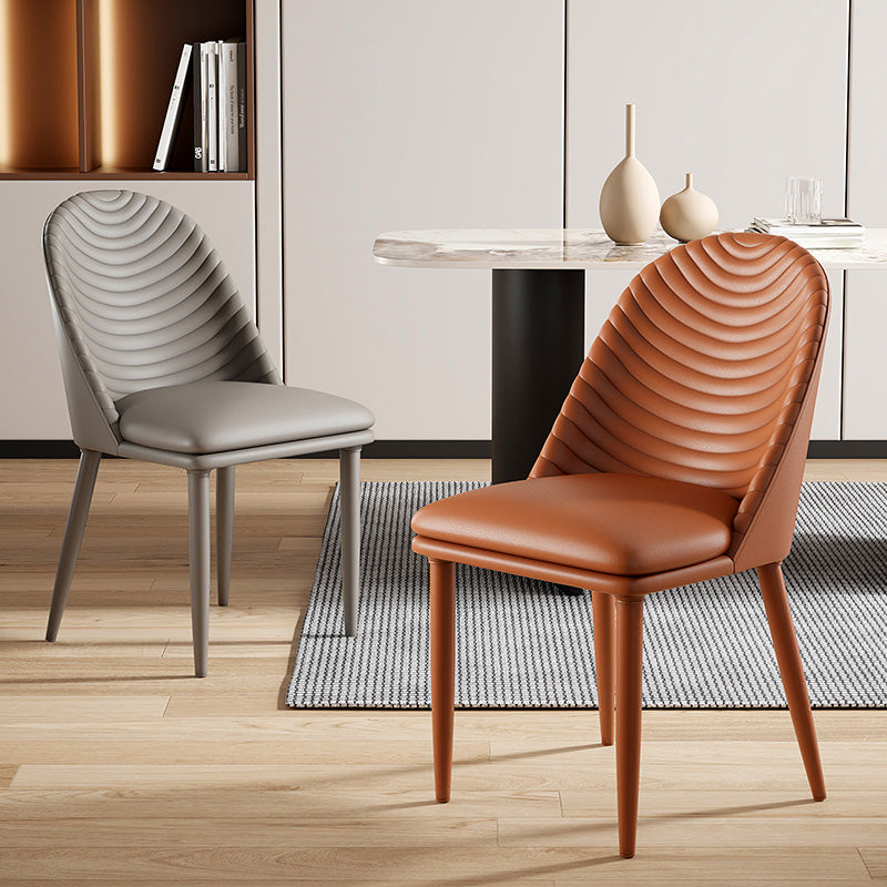 Contemporary Style Metal Dining Chair Dining Armless Side Chair for Kitchen (Set of 2) Clearhalo ' kitchen&dining_furn' 'Dining Chairs' 'Dining Tables & Seating' 'dining_chair' 'furn' 'furn_dining_chair' 'Furniture' 'furniture_dining_chair' 'Kitchen & Dining Furniture' 'kitchen' 4097119