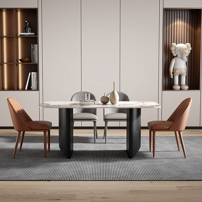 Contemporary Style Metal Dining Chair Dining Armless Side Chair for Kitchen (Set of 2) Clearhalo ' kitchen&dining_furn' 'Dining Chairs' 'Dining Tables & Seating' 'dining_chair' 'furn' 'furn_dining_chair' 'Furniture' 'furniture_dining_chair' 'Kitchen & Dining Furniture' 'kitchen' 4097122