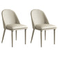 Contemporary Style Metal Dining Chair Dining Armless Side Chair for Kitchen (Set of 2) Off-White Clearhalo ' kitchen&dining_furn' 'Dining Chairs' 'Dining Tables & Seating' 'dining_chair' 'furn' 'furn_dining_chair' 'Furniture' 'furniture_dining_chair' 'Kitchen & Dining Furniture' 'kitchen' 4097123