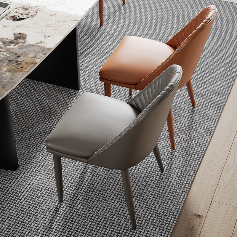 Contemporary Style Metal Dining Chair Dining Armless Side Chair for Kitchen (Set of 2) Clearhalo ' kitchen&dining_furn' 'Dining Chairs' 'Dining Tables & Seating' 'dining_chair' 'furn' 'furn_dining_chair' 'Furniture' 'furniture_dining_chair' 'Kitchen & Dining Furniture' 'kitchen' 4097124