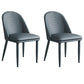 Contemporary Style Metal Dining Chair Dining Armless Side Chair for Kitchen (Set of 2) Navy Blue Clearhalo ' kitchen&dining_furn' 'Dining Chairs' 'Dining Tables & Seating' 'dining_chair' 'furn' 'furn_dining_chair' 'Furniture' 'furniture_dining_chair' 'Kitchen & Dining Furniture' 'kitchen' 4097125