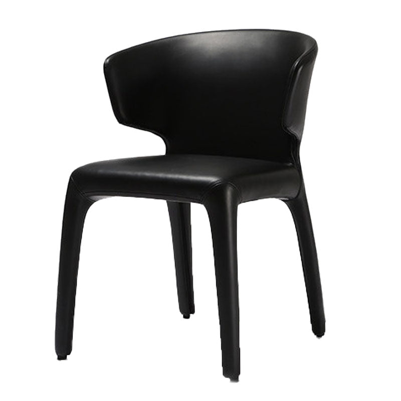 Contemporary Style Metal Dining Chair Dining Armless Side Single Chair for Kitchen Black Clearhalo ' kitchen&dining_furn' 'Dining Chairs' 'Dining Tables & Seating' 'dining_chair' 'furn' 'furn_dining_chair' 'Furniture' 'furniture_dining_chair' 'Kitchen & Dining Furniture' 'kitchen' 4097132