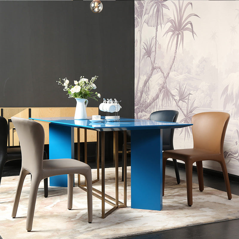 Contemporary Style Metal Dining Chair Dining Armless Side Single Chair for Kitchen Clearhalo ' kitchen&dining_furn' 'Dining Chairs' 'Dining Tables & Seating' 'dining_chair' 'furn' 'furn_dining_chair' 'Furniture' 'furniture_dining_chair' 'Kitchen & Dining Furniture' 'kitchen' 4097150