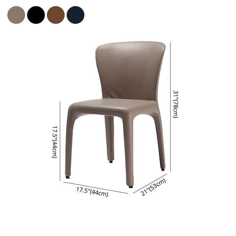Contemporary Style Metal Dining Chair Dining Armless Side Single Chair for Kitchen Clearhalo ' kitchen&dining_furn' 'Dining Chairs' 'Dining Tables & Seating' 'dining_chair' 'furn' 'furn_dining_chair' 'Furniture' 'furniture_dining_chair' 'Kitchen & Dining Furniture' 'kitchen' 4097151