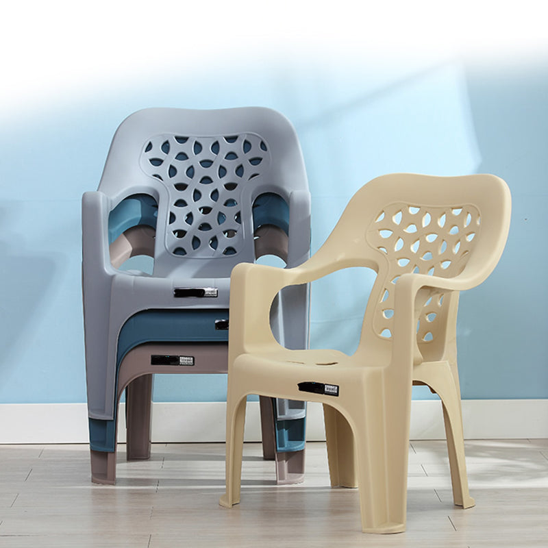 Contemporary Plastic Dining Room Chairs Dining Arm Stackable Chair for Home Use Clearhalo ' kitchen&dining_furn' 'Dining Chairs' 'Dining Tables & Seating' 'dining_chair' 'furn' 'furn_dining_chair' 'Furniture' 'furniture_dining_chair' 'Kitchen & Dining Furniture' 'kitchen' 4097153