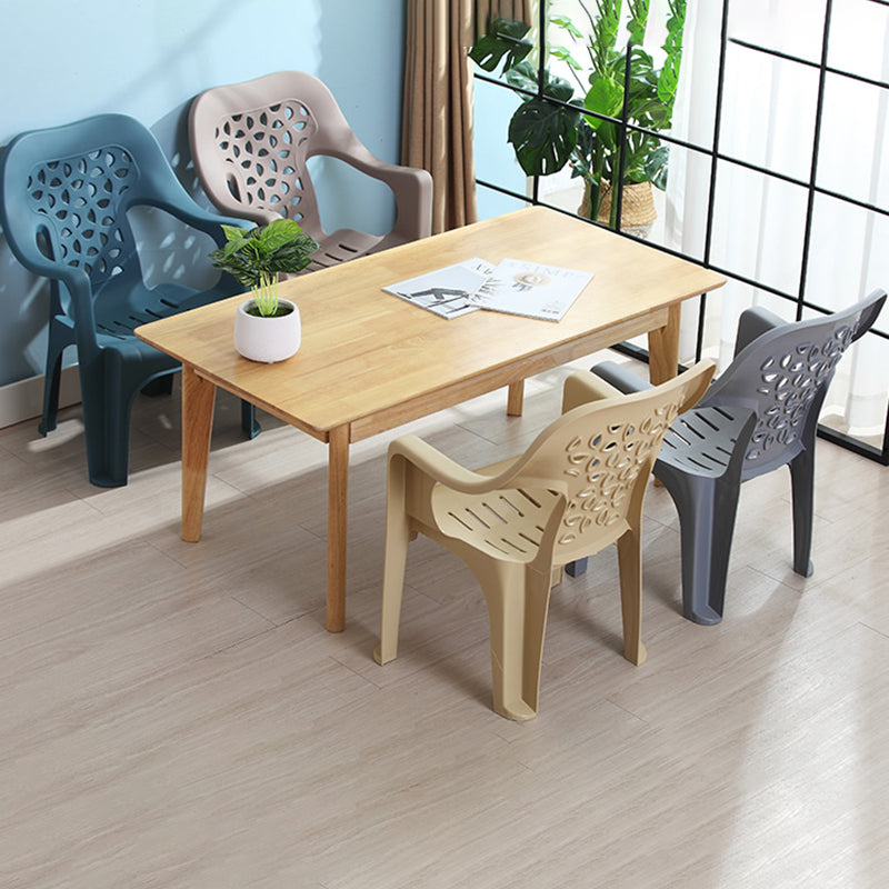 Contemporary Plastic Dining Room Chairs Dining Arm Stackable Chair for Home Use Clearhalo ' kitchen&dining_furn' 'Dining Chairs' 'Dining Tables & Seating' 'dining_chair' 'furn' 'furn_dining_chair' 'Furniture' 'furniture_dining_chair' 'Kitchen & Dining Furniture' 'kitchen' 4097167