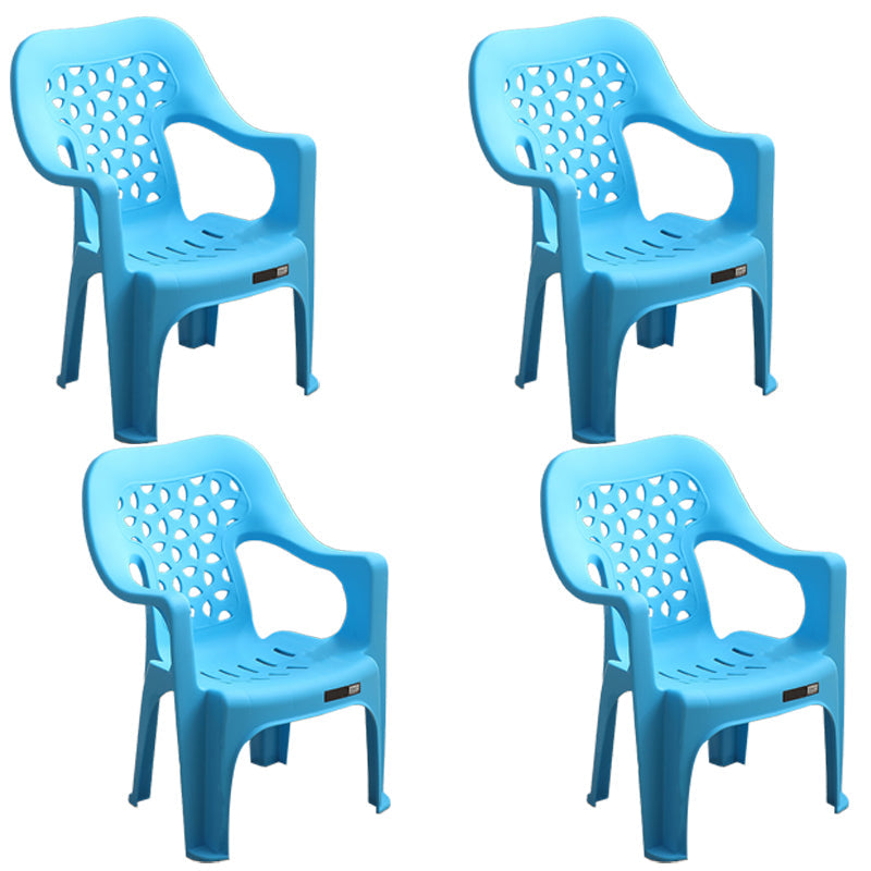 Contemporary Plastic Dining Room Chairs Dining Arm Stackable Chair for Home Use Sky Blue 4 Piece Set Clearhalo ' kitchen&dining_furn' 'Dining Chairs' 'Dining Tables & Seating' 'dining_chair' 'furn' 'furn_dining_chair' 'Furniture' 'furniture_dining_chair' 'Kitchen & Dining Furniture' 'kitchen' 4097173