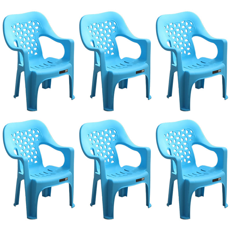 Contemporary Plastic Dining Room Chairs Dining Arm Stackable Chair for Home Use Sky Blue 6 Piece Set Clearhalo ' kitchen&dining_furn' 'Dining Chairs' 'Dining Tables & Seating' 'dining_chair' 'furn' 'furn_dining_chair' 'Furniture' 'furniture_dining_chair' 'Kitchen & Dining Furniture' 'kitchen' 4097174