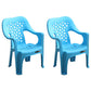 Contemporary Plastic Dining Room Chairs Dining Arm Stackable Chair for Home Use Sky Blue 2 Piece Set Clearhalo ' kitchen&dining_furn' 'Dining Chairs' 'Dining Tables & Seating' 'dining_chair' 'furn' 'furn_dining_chair' 'Furniture' 'furniture_dining_chair' 'Kitchen & Dining Furniture' 'kitchen' 4097175