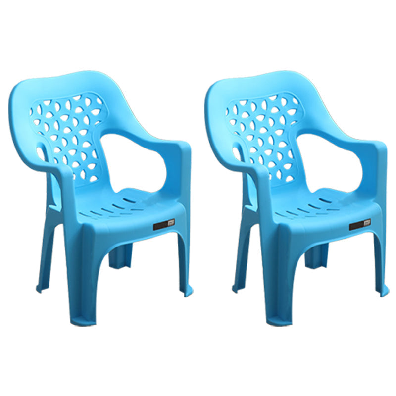 Contemporary Plastic Dining Room Chairs Dining Arm Stackable Chair for Home Use Sky Blue 2 Piece Set Clearhalo ' kitchen&dining_furn' 'Dining Chairs' 'Dining Tables & Seating' 'dining_chair' 'furn' 'furn_dining_chair' 'Furniture' 'furniture_dining_chair' 'Kitchen & Dining Furniture' 'kitchen' 4097175
