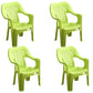 Contemporary Plastic Dining Room Chairs Dining Arm Stackable Chair for Home Use Fruit Green 4 Piece Set Clearhalo ' kitchen&dining_furn' 'Dining Chairs' 'Dining Tables & Seating' 'dining_chair' 'furn' 'furn_dining_chair' 'Furniture' 'furniture_dining_chair' 'Kitchen & Dining Furniture' 'kitchen' 4097176