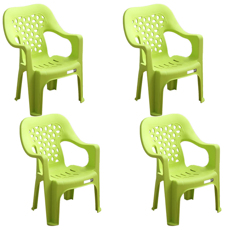 Contemporary Plastic Dining Room Chairs Dining Arm Stackable Chair for Home Use Fruit Green 4 Piece Set Clearhalo ' kitchen&dining_furn' 'Dining Chairs' 'Dining Tables & Seating' 'dining_chair' 'furn' 'furn_dining_chair' 'Furniture' 'furniture_dining_chair' 'Kitchen & Dining Furniture' 'kitchen' 4097176