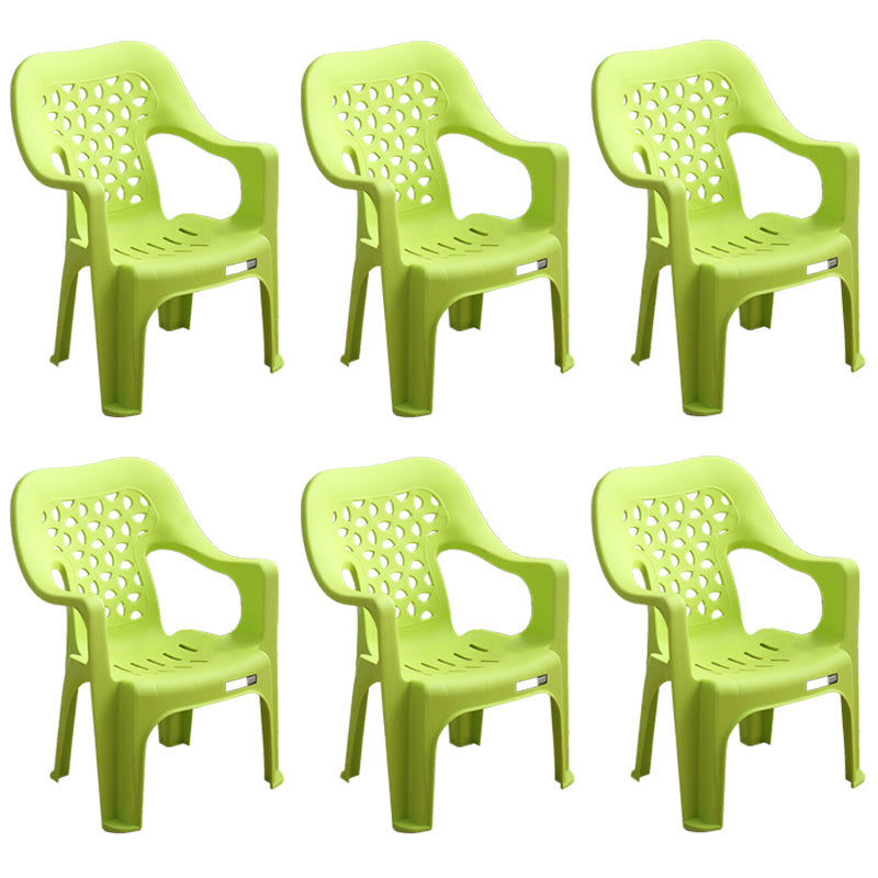Contemporary Plastic Dining Room Chairs Dining Arm Stackable Chair for Home Use Fruit Green 6 Piece Set Clearhalo ' kitchen&dining_furn' 'Dining Chairs' 'Dining Tables & Seating' 'dining_chair' 'furn' 'furn_dining_chair' 'Furniture' 'furniture_dining_chair' 'Kitchen & Dining Furniture' 'kitchen' 4097177