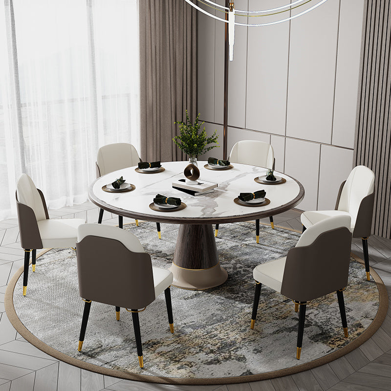 Nordic Style Wood Dining Chair PU Leather Armless Dining Chairs for Home Use Clearhalo ' kitchen&dining_furn' 'Dining Chairs' 'Dining Tables & Seating' 'dining_chair' 'furn' 'furn_dining_chair' 'Furniture' 'furniture_dining_chair' 'Kitchen & Dining Furniture' 'kitchen' 4097190