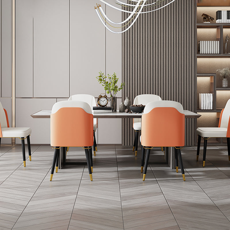 Nordic Style Wood Dining Chair PU Leather Armless Dining Chairs for Home Use Clearhalo ' kitchen&dining_furn' 'Dining Chairs' 'Dining Tables & Seating' 'dining_chair' 'furn' 'furn_dining_chair' 'Furniture' 'furniture_dining_chair' 'Kitchen & Dining Furniture' 'kitchen' 4097204