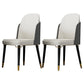 Nordic Style Wood Dining Chair PU Leather Armless Dining Chairs for Home Use White-Gray 2 Piece Set Clearhalo ' kitchen&dining_furn' 'Dining Chairs' 'Dining Tables & Seating' 'dining_chair' 'furn' 'furn_dining_chair' 'Furniture' 'furniture_dining_chair' 'Kitchen & Dining Furniture' 'kitchen' 4097213