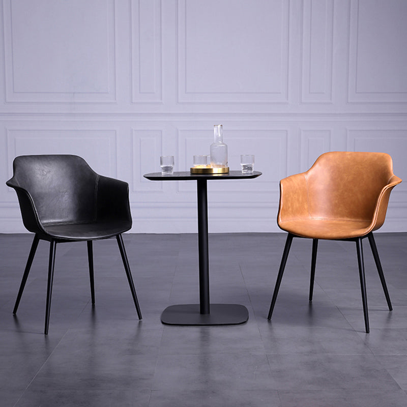 Industrial Metal Dining Room Armchair Upholstered Side Leather Chairs for Home Use Clearhalo ' kitchen&dining_furn' 'Dining Chairs' 'Dining Tables & Seating' 'dining_chair' 'Furniture' 'furniture_dining_chair' 'Kitchen & Dining Furniture' 'kitchen' 4097230