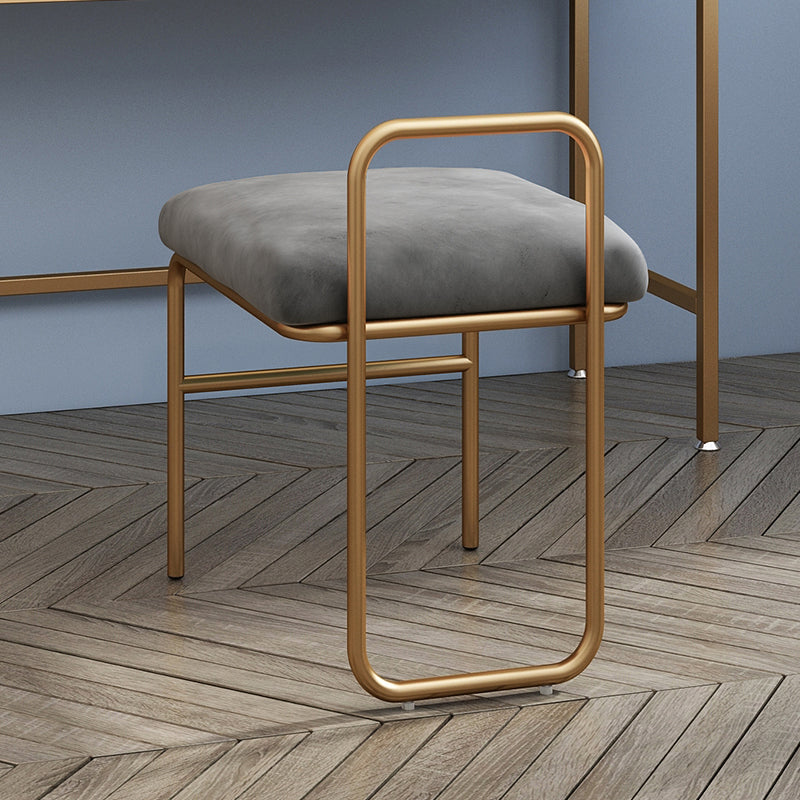 Nordic Style Metal Dining Chair Velvet Armless Single Dining Chair for Home Use Grey Brass Gold Clearhalo ' kitchen&dining_furn' 'Dining Chairs' 'Dining Tables & Seating' 'dining_chair' 'furn' 'furn_dining_chair' 'Furniture' 'furniture_dining_chair' 'Kitchen & Dining Furniture' 'kitchen' 4097259