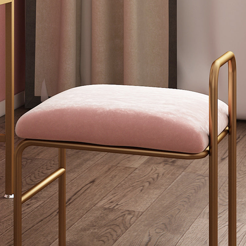 Nordic Style Metal Dining Chair Velvet Armless Single Dining Chair for Home Use Clearhalo ' kitchen&dining_furn' 'Dining Chairs' 'Dining Tables & Seating' 'dining_chair' 'furn' 'furn_dining_chair' 'Furniture' 'furniture_dining_chair' 'Kitchen & Dining Furniture' 'kitchen' 4097264