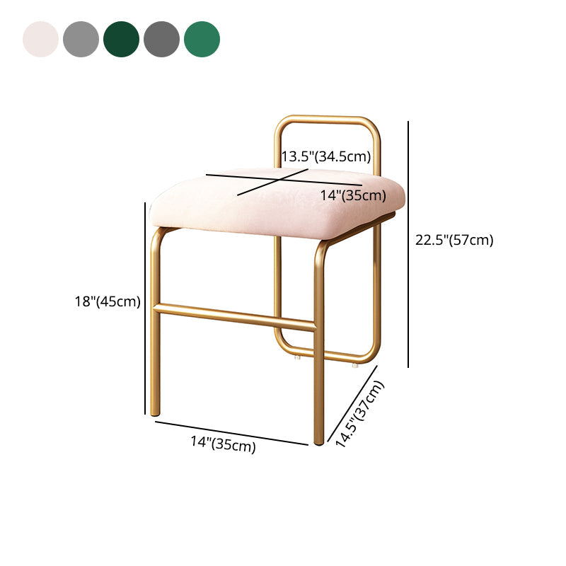 Nordic Style Metal Dining Chair Velvet Armless Single Dining Chair for Home Use Clearhalo ' kitchen&dining_furn' 'Dining Chairs' 'Dining Tables & Seating' 'dining_chair' 'furn' 'furn_dining_chair' 'Furniture' 'furniture_dining_chair' 'Kitchen & Dining Furniture' 'kitchen' 4097268