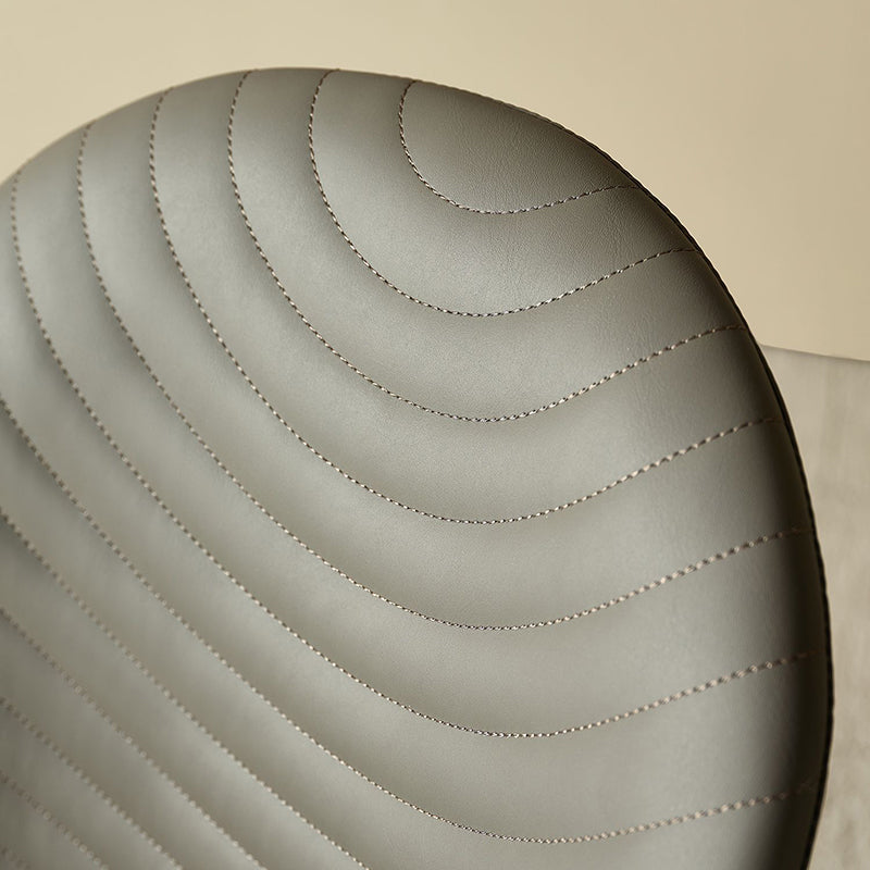 Contemporary Metal Dining Room Chairs Dining Armless Faux Leather Chairs Clearhalo ' kitchen&dining_furn' 'Dining Chairs' 'Dining Tables & Seating' 'dining_chair' 'furn' 'furn_dining_chair' 'Furniture' 'furniture_dining_chair' 'Kitchen & Dining Furniture' 'kitchen' 4097285