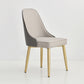 Nordic Style Metal Dining Armless Chair Upholstered Fabric Dining Side Chair Light Gray 1 Piece Brass Gold Clearhalo ' kitchen&dining_furn' 'Dining Chairs' 'Dining Tables & Seating' 'dining_chair' 'furn' 'furn_dining_chair' 'Furniture' 'furniture_dining_chair' 'Kitchen & Dining Furniture' 'kitchen' 4097306