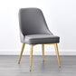 Nordic Style Metal Dining Armless Chair Upholstered Fabric Dining Side Chair Grey 1 Piece Brass Gold Clearhalo ' kitchen&dining_furn' 'Dining Chairs' 'Dining Tables & Seating' 'dining_chair' 'furn' 'furn_dining_chair' 'Furniture' 'furniture_dining_chair' 'Kitchen & Dining Furniture' 'kitchen' 4097312