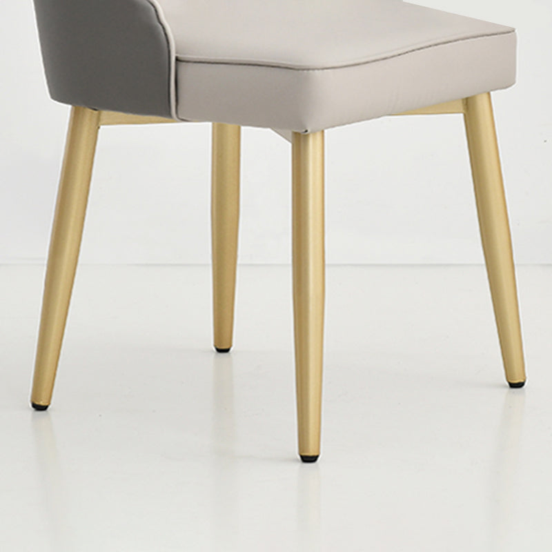 Nordic Style Metal Dining Armless Chair Upholstered Fabric Dining Side Chair Clearhalo ' kitchen&dining_furn' 'Dining Chairs' 'Dining Tables & Seating' 'dining_chair' 'furn' 'furn_dining_chair' 'Furniture' 'furniture_dining_chair' 'Kitchen & Dining Furniture' 'kitchen' 4097313