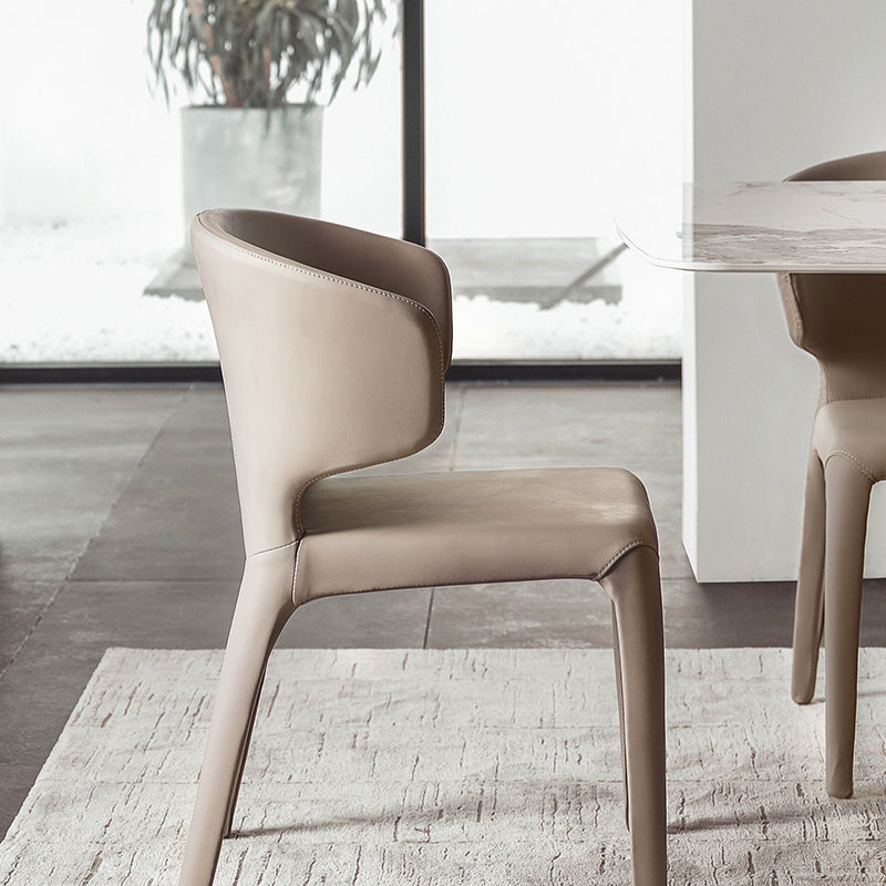 Modern Indoor-Outdoor Dining Room Chairs Dining Armless Faux Leather Chairs Clearhalo ' kitchen&dining_furn' 'Dining Chairs' 'Dining Tables & Seating' 'dining_chair' 'furn' 'furn_dining_chair' 'Furniture' 'furniture_dining_chair' 'Kitchen & Dining Furniture' 'kitchen' 4097329