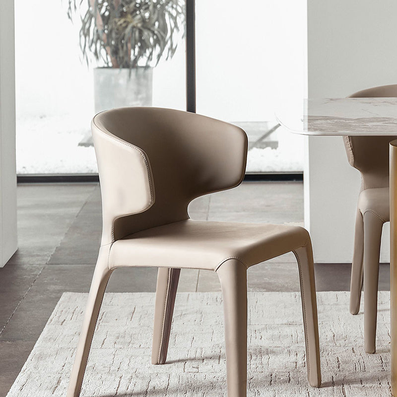 Modern Indoor-Outdoor Dining Room Chairs Dining Armless Faux Leather Chairs Clearhalo ' kitchen&dining_furn' 'Dining Chairs' 'Dining Tables & Seating' 'dining_chair' 'furn' 'furn_dining_chair' 'Furniture' 'furniture_dining_chair' 'Kitchen & Dining Furniture' 'kitchen' 4097336