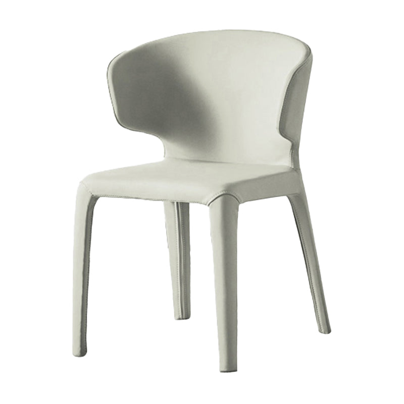 Modern Indoor-Outdoor Dining Room Chairs Dining Armless Faux Leather Chairs Clearhalo ' kitchen&dining_furn' 'Dining Chairs' 'Dining Tables & Seating' 'dining_chair' 'furn' 'furn_dining_chair' 'Furniture' 'furniture_dining_chair' 'Kitchen & Dining Furniture' 'kitchen' 4097338