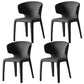 Modern Indoor-Outdoor Dining Room Chairs Dining Armless Faux Leather Chairs Black 4 Piece Set Clearhalo ' kitchen&dining_furn' 'Dining Chairs' 'Dining Tables & Seating' 'dining_chair' 'furn' 'furn_dining_chair' 'Furniture' 'furniture_dining_chair' 'Kitchen & Dining Furniture' 'kitchen' 4097342
