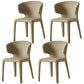 Modern Indoor-Outdoor Dining Room Chairs Dining Armless Faux Leather Chairs Beige 4 Piece Set Clearhalo ' kitchen&dining_furn' 'Dining Chairs' 'Dining Tables & Seating' 'dining_chair' 'furn' 'furn_dining_chair' 'Furniture' 'furniture_dining_chair' 'Kitchen & Dining Furniture' 'kitchen' 4097352