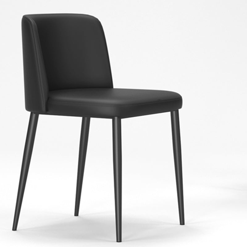Designer Style Upholstered Home Side Chair Matte Finish Parsons Single Dining Chair Black Clearhalo ' kitchen&dining_furn' 'Dining Chairs' 'Dining Tables & Seating' 'dining_chair' 'furn' 'furn_dining_chair' 'Furniture' 'furniture_dining_chair' 'Kitchen & Dining Furniture' 'kitchen' 4097357