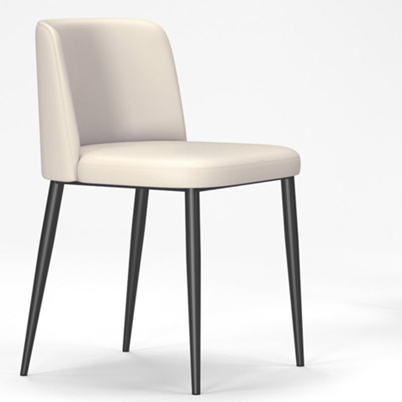 Designer Style Upholstered Home Side Chair Matte Finish Parsons Single Dining Chair Beige Clearhalo ' kitchen&dining_furn' 'Dining Chairs' 'Dining Tables & Seating' 'dining_chair' 'furn' 'furn_dining_chair' 'Furniture' 'furniture_dining_chair' 'Kitchen & Dining Furniture' 'kitchen' 4097360