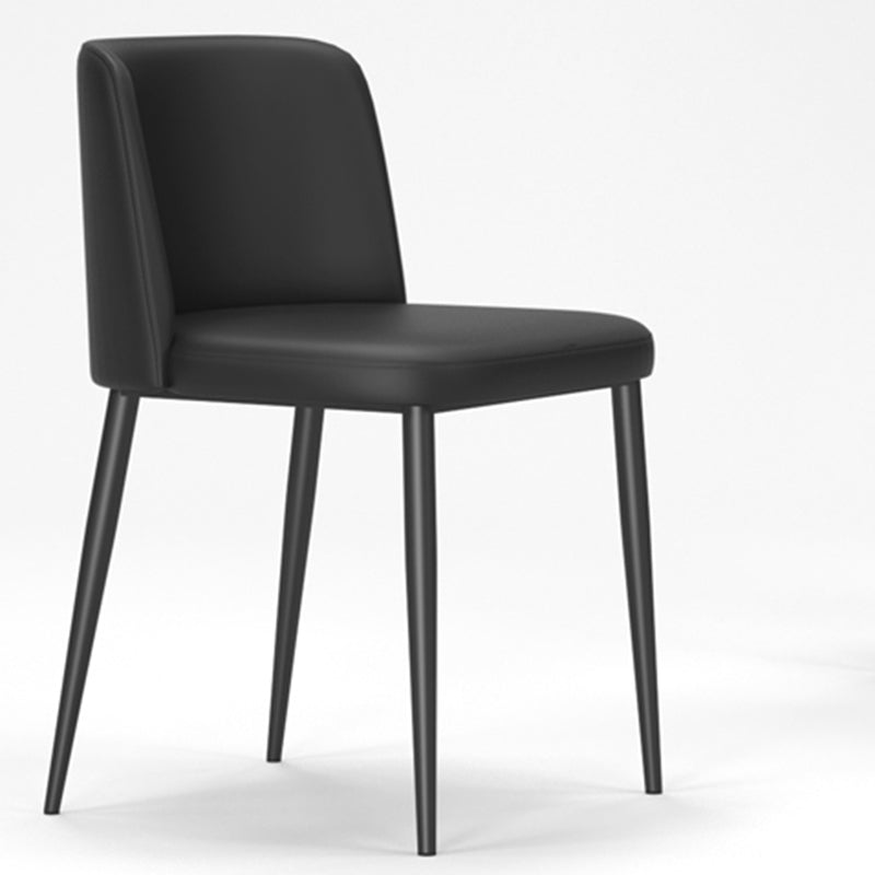 Designer Style Upholstered Home Side Chair Matte Finish Parsons Single Dining Chair Matte Black Clearhalo ' kitchen&dining_furn' 'Dining Chairs' 'Dining Tables & Seating' 'dining_chair' 'furn' 'furn_dining_chair' 'Furniture' 'furniture_dining_chair' 'Kitchen & Dining Furniture' 'kitchen' 4097371