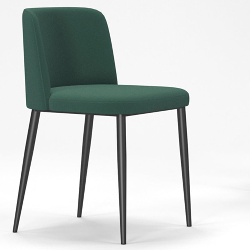 Designer Style Upholstered Home Side Chair Matte Finish Parsons Single Dining Chair Blackish Green Clearhalo ' kitchen&dining_furn' 'Dining Chairs' 'Dining Tables & Seating' 'dining_chair' 'furn' 'furn_dining_chair' 'Furniture' 'furniture_dining_chair' 'Kitchen & Dining Furniture' 'kitchen' 4097373