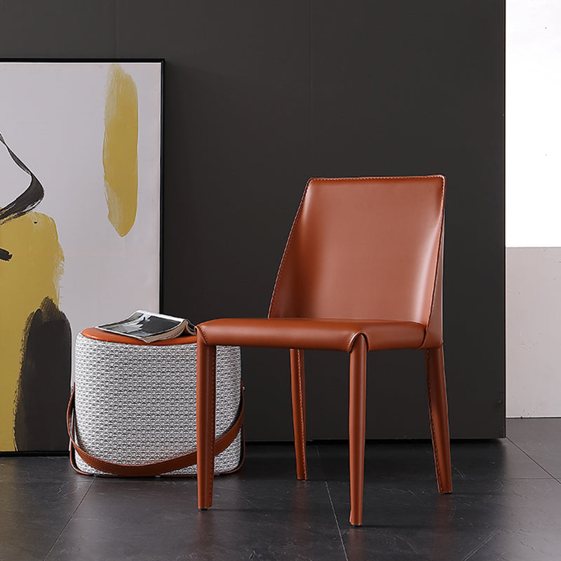 Modern Style Home Side Chair Solid Back Upholstered Dining Room Chair (Set of 2) Clearhalo ' kitchen&dining_furn' 'Dining Chairs' 'Dining Tables & Seating' 'dining_chair' 'furn' 'furn_dining_chair' 'Furniture' 'furniture_dining_chair' 'Kitchen & Dining Furniture' 'kitchen' 4097382