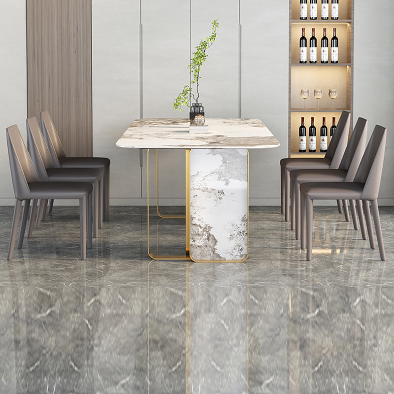 Modern Style Home Side Chair Solid Back Upholstered Dining Room Chair (Set of 2) Clearhalo ' kitchen&dining_furn' 'Dining Chairs' 'Dining Tables & Seating' 'dining_chair' 'furn' 'furn_dining_chair' 'Furniture' 'furniture_dining_chair' 'Kitchen & Dining Furniture' 'kitchen' 4097387