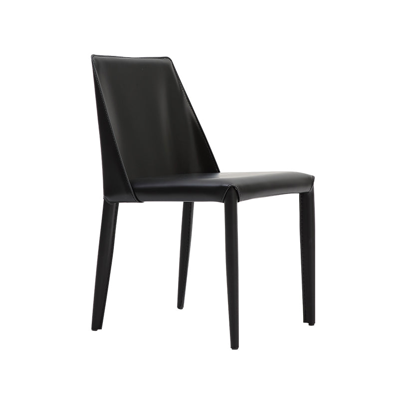 Modern Style Home Side Chair Solid Back Upholstered Dining Room Chair (Set of 2) Clearhalo ' kitchen&dining_furn' 'Dining Chairs' 'Dining Tables & Seating' 'dining_chair' 'furn' 'furn_dining_chair' 'Furniture' 'furniture_dining_chair' 'Kitchen & Dining Furniture' 'kitchen' 4097391