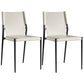 Modern Style Home Side Chair Solid Back Upholstered Dining Room Chair (Set of 2) Off-White Clearhalo ' kitchen&dining_furn' 'Dining Chairs' 'Dining Tables & Seating' 'dining_chair' 'furn' 'furn_dining_chair' 'Furniture' 'furniture_dining_chair' 'Kitchen & Dining Furniture' 'kitchen' 4097392