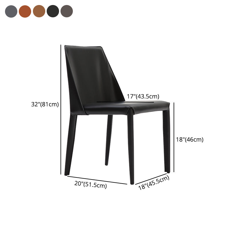 Modern Style Home Side Chair Solid Back Upholstered Dining Room Chair (Set of 2) Clearhalo ' kitchen&dining_furn' 'Dining Chairs' 'Dining Tables & Seating' 'dining_chair' 'furn' 'furn_dining_chair' 'Furniture' 'furniture_dining_chair' 'Kitchen & Dining Furniture' 'kitchen' 4097400