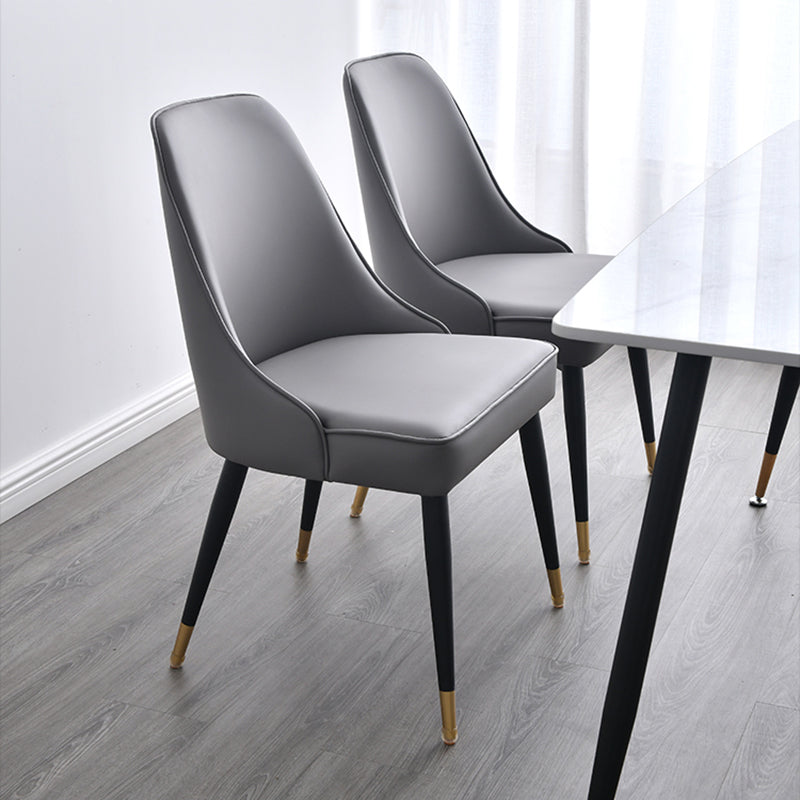 Nordic Style Dining Armless Chair Upholstered Fabric Dining Side Chair for Home Use Clearhalo ' kitchen&dining_furn' 'Dining Chairs' 'Dining Tables & Seating' 'dining_chair' 'furn' 'furn_dining_chair' 'Furniture' 'furniture_dining_chair' 'Kitchen & Dining Furniture' 'kitchen' 4097402